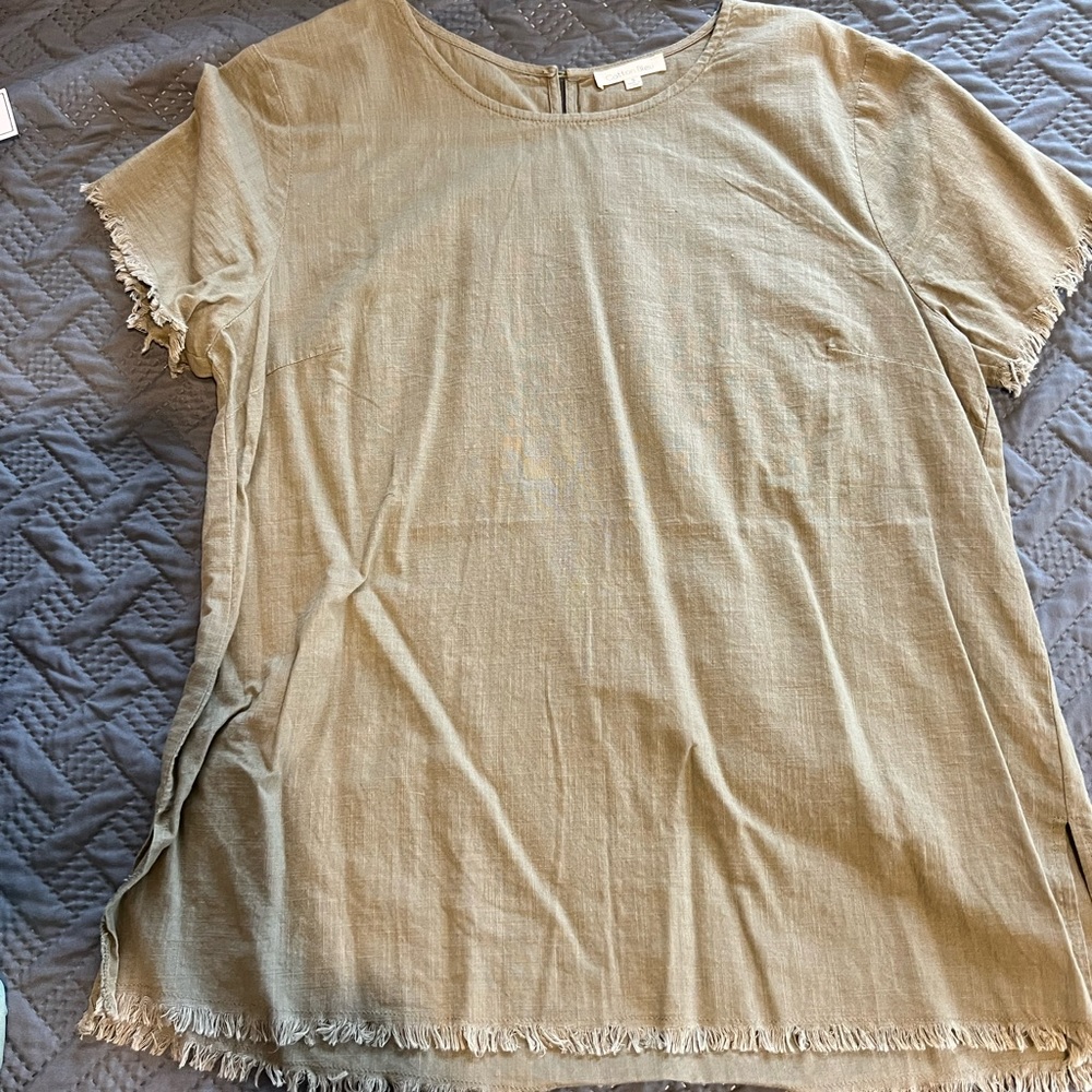 Olive green cotton shirt